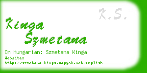 kinga szmetana business card